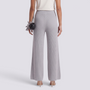 Pantalón Punto Ancho Mujer Cintura Alta - Gris - Espalda