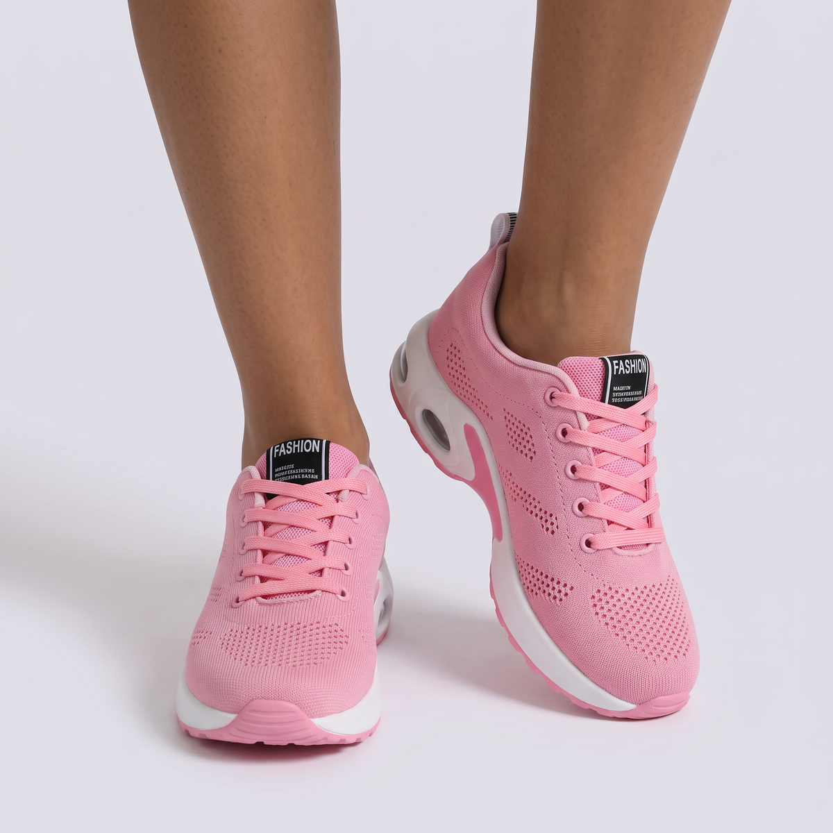 Zapatillas deportivas de mujer de malla, color Rosa, vista frontal