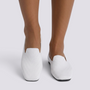 Mocasines Planos de Punto Mujer Blanco - vista frontal