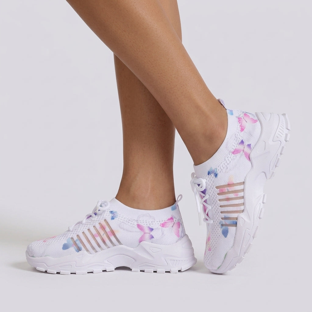 Zapatillas Mariposas Rosa Claro - Lateral