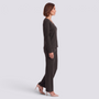 Conjunto Punto Mujer Pantalón Ancho - Negro - Lateral