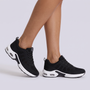Zapatillas deportivas de mujer de malla, color Negro, vista lateral