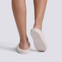 Zapatillas de casa mujer borreguito con motivo de hombre de jengibre, vista trasera