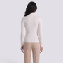 Jersey canale mujer cuello alto - Blanco - vista trasera
