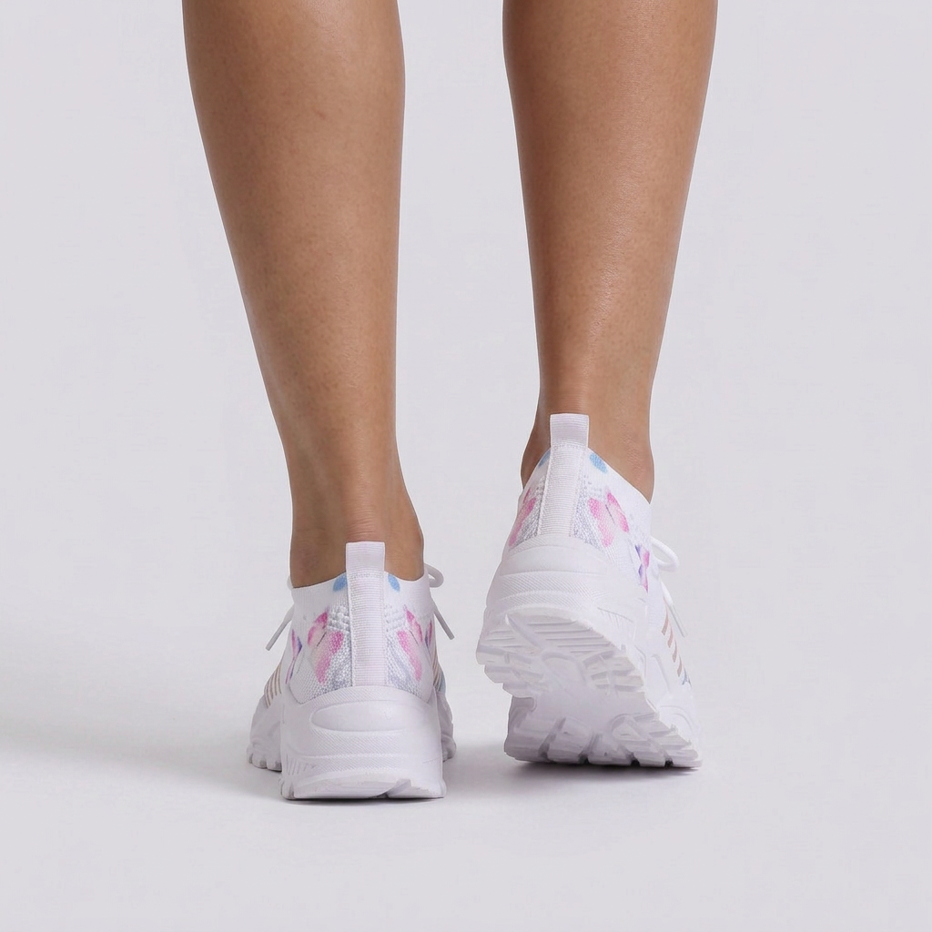 Zapatillas Mariposas Rosa Claro - Trasera