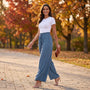 Pantalón Palazzo Mujer Cordón Ajustable - Estilo de vida otoño