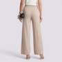 Pantalón Punto Ancho Mujer Cintura Alta - Albaricoque - Espalda