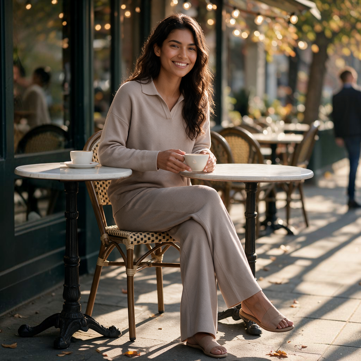 Conjunto Punto Mujer Pantalón Recto - lifestyle