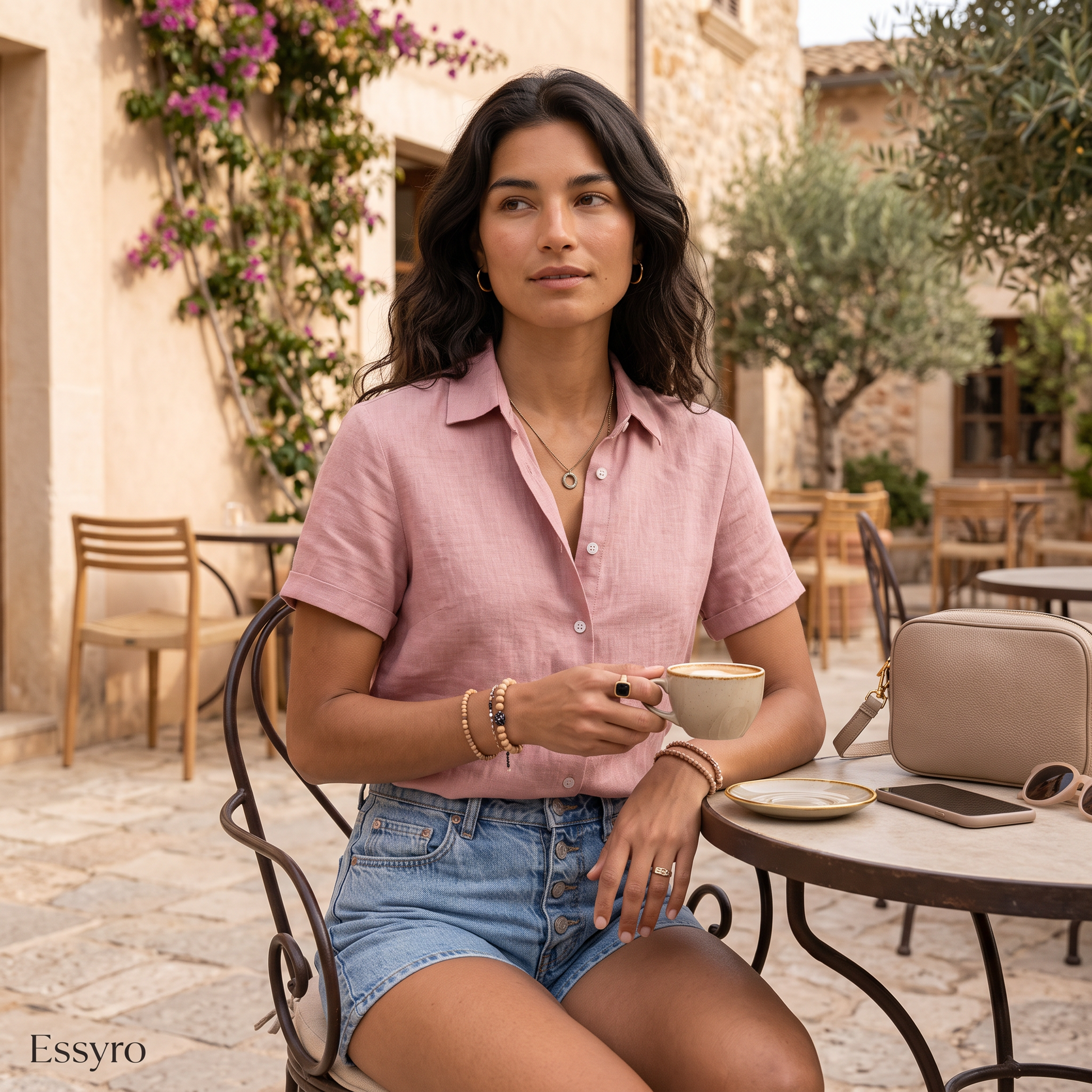 Camisa Mujer Lino Elegante - lifestyle café