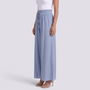 Pantalón Palazzo Mujer Cordón Ajustable - Azul Celeste - Vista Lateral