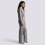 Conjunto Punto Mujer Pantalón Recto - Gris lateral