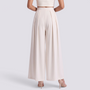 Pantalón Palazzo Mujer Talle Alto - Albaricoque - Espalda
