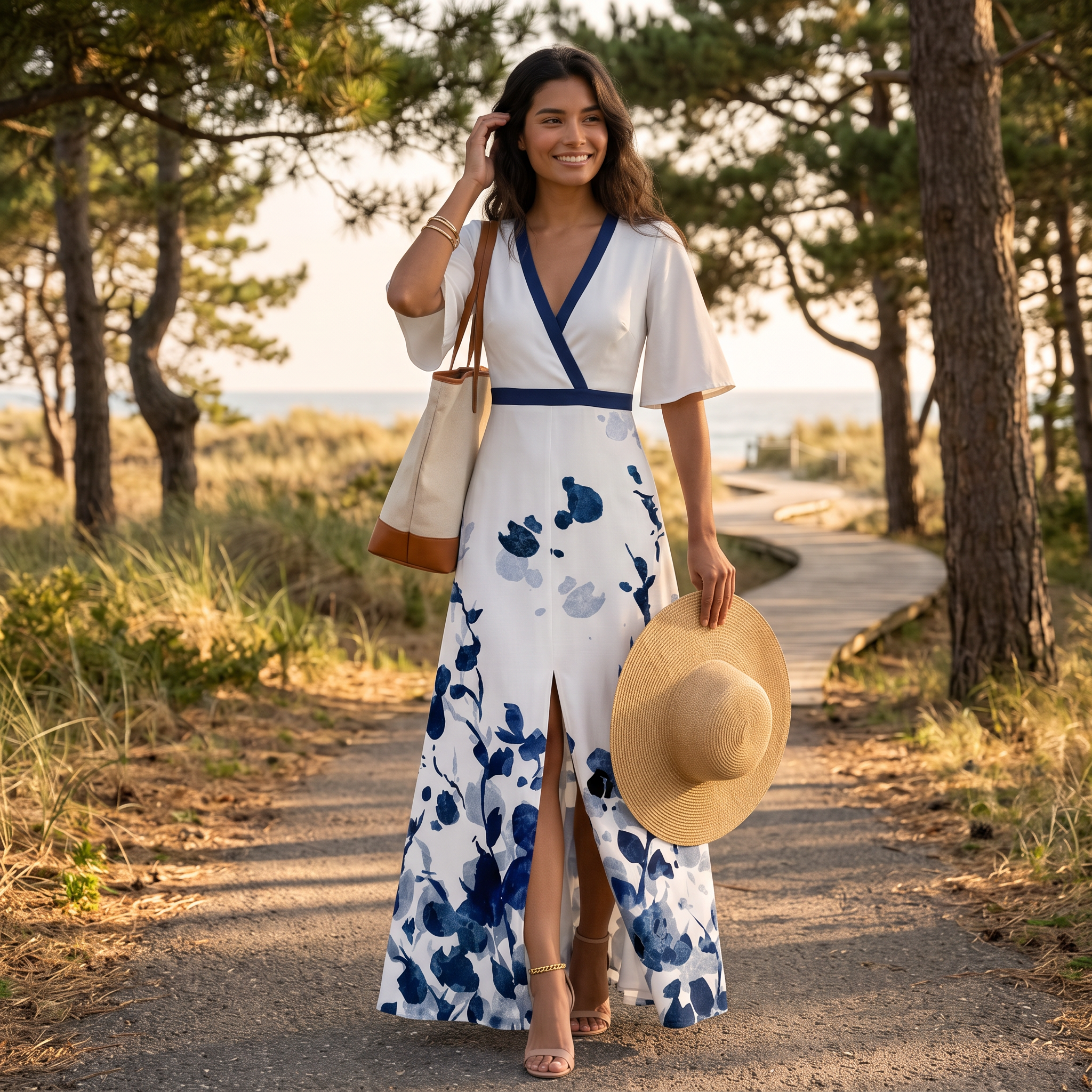Vestido Largo Maxi Mujer Estampado Verano Boho - lifestyle beach