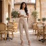 Pantalón Casual Mujer Cintura Elástica - lifestyle café