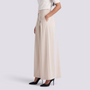 Pantalón Palazzo Plisado Mujer - Albaricoque - Perfil