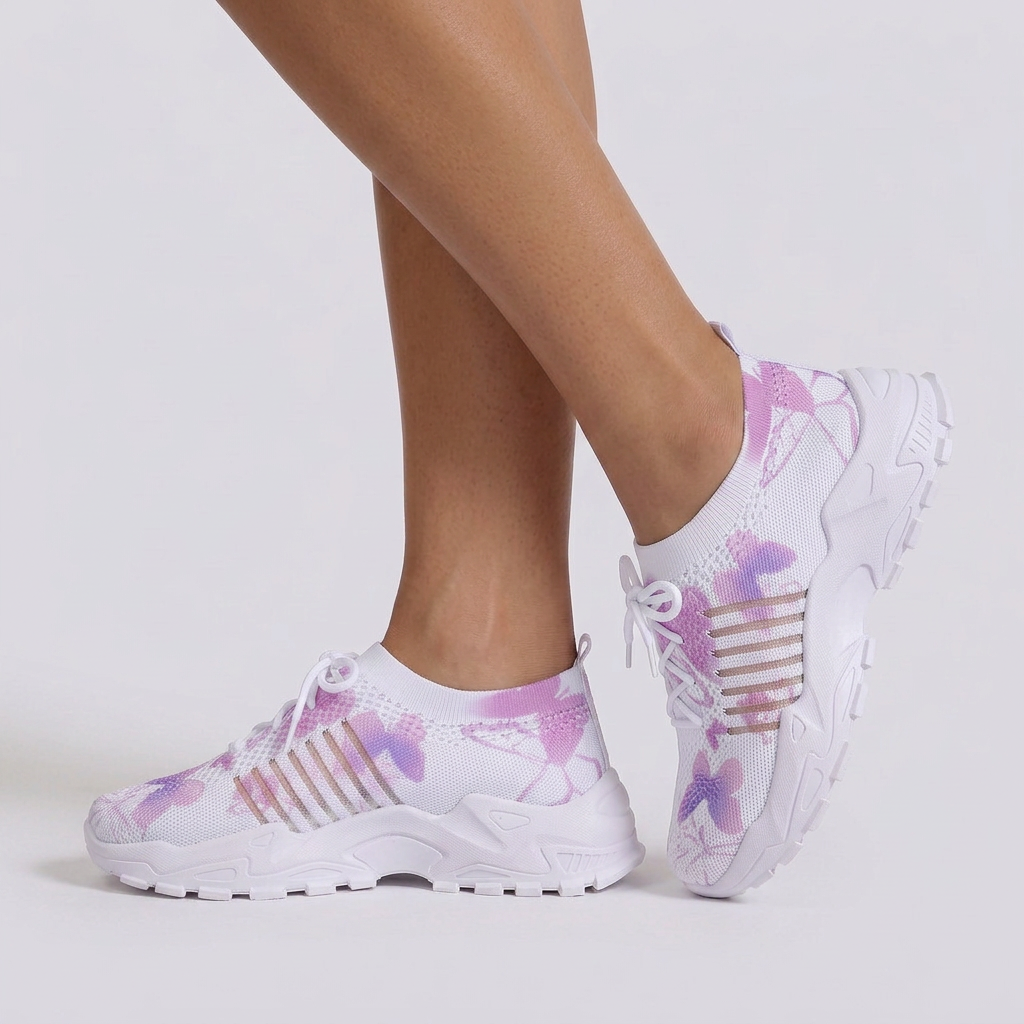 Zapatillas Mariposas Púrpura - Lateral