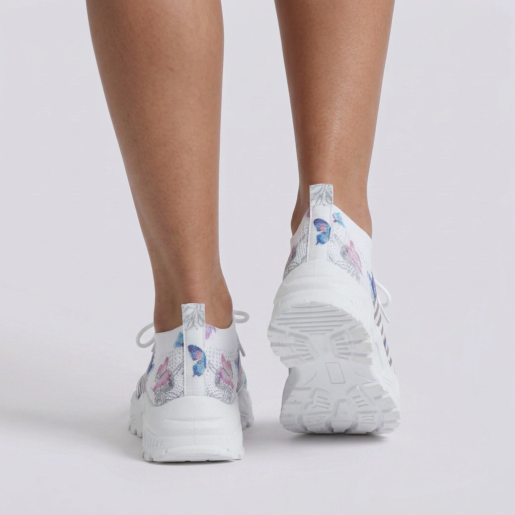 Zapatillas Mariposas Azul - Trasera