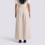 Pantalón Palazzo Plisado Mujer - Albaricoque - Espalda