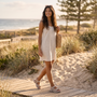 Sandalias Plataforma Mujer con Velcro - lifestyle beach