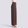 Pantalón Palazzo Mujer Talle Alto - Marrón - Lateral