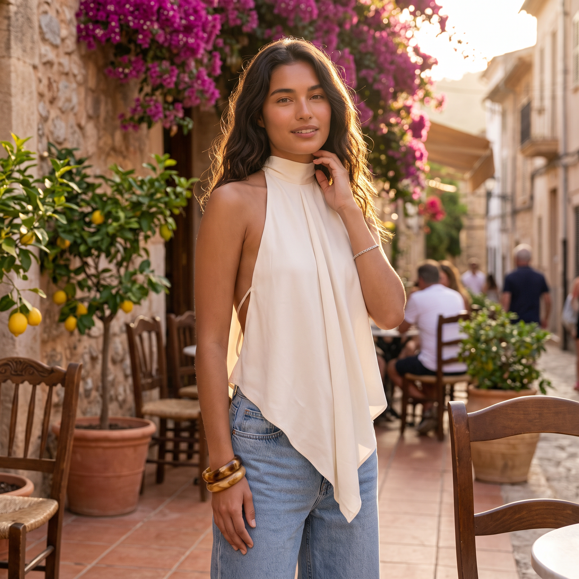 Top Halter Mujer Elegante Espalda Descubierta - lifestyle