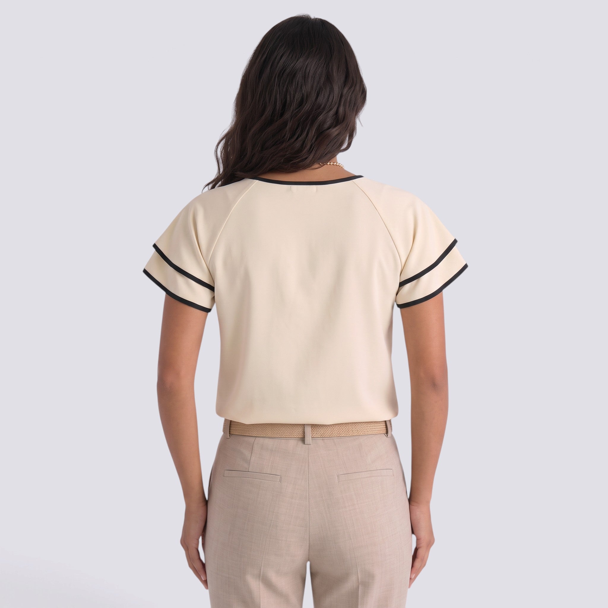 Camisa Mujer Manga Corta Doble Capa