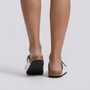 Sandalias planas mujer hebilla doble corcho blanco vista trasera