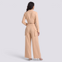 Conjunto Cruzado Mujer Pantalón Palazzo - Naranja Claro Back