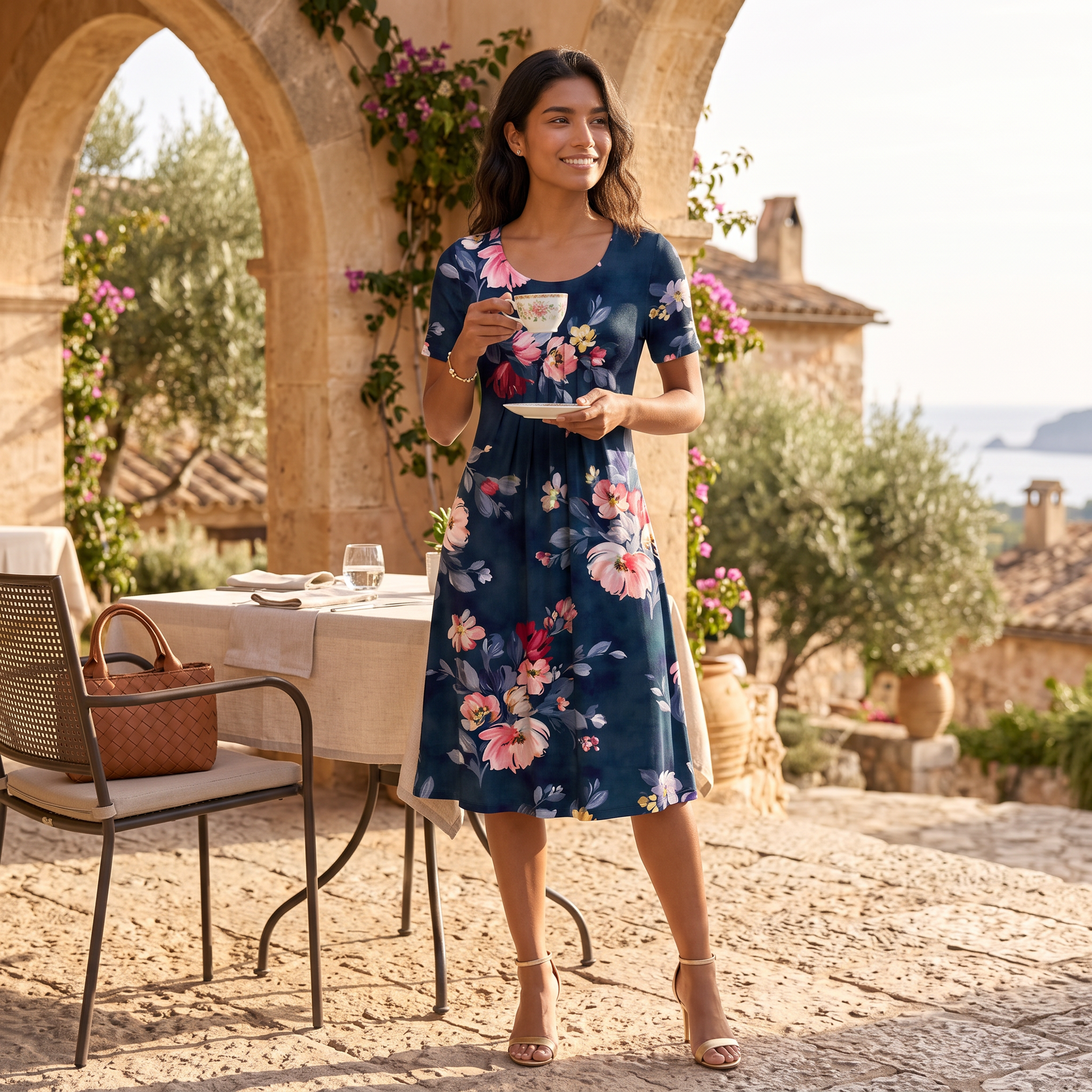 Vestido Elegante Mujer Verano - lifestyle café