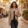 Chaqueta Corta Mujer Motera Efecto Piel - Lifestyle