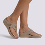 Sandalias Chancla Cuña Mujer Antideslizante - Gris - Lateral