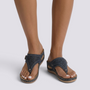 Sandalias Chancla Cuña Mujer Antideslizante - Azul - Frontal