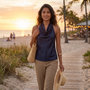Camiseta Sin Mangas Mujer Elegante Verano - lifestyle beach