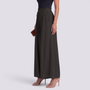 Pantalón Palazzo Mujer Cordón Ajustable - Negro - Vista Lateral