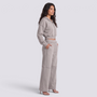 Conjunto Chaqueta Corta Capucha Mujer - Gris - side