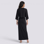Conjunto Top Cropped y Falda Larga Cintura Alta Mujer - Negro - back