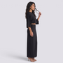 Conjunto Top Cropped y Falda Larga Cintura Alta Mujer - Negro - side