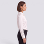 Camisa Satinada Mujer Cuello Camisero - Blanco - Lateral