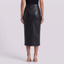 Falda Midi Mujer Abertura Frontal - Negro - Espalda
