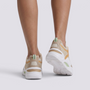 Zapatillas Deportivas Mujer Chunky Transpirables Caqui - vista trasera