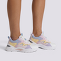 Zapatillas Deportivas Mujer Chunky Transpirables Rosa y Lila - vista lateral