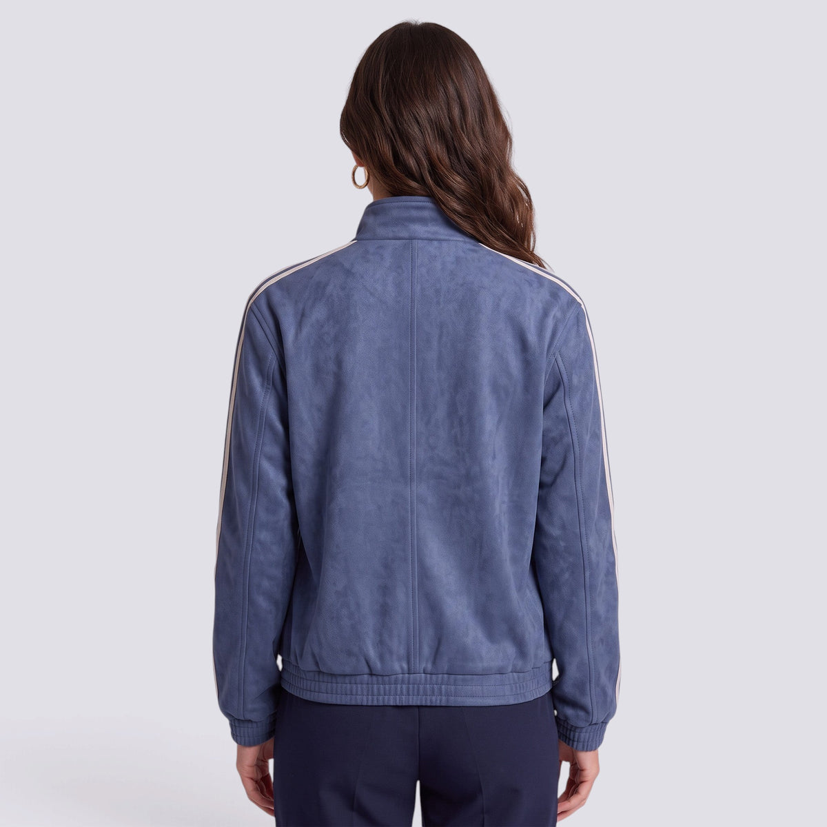Chaqueta Hombre Efecto Ante Cuello Alto