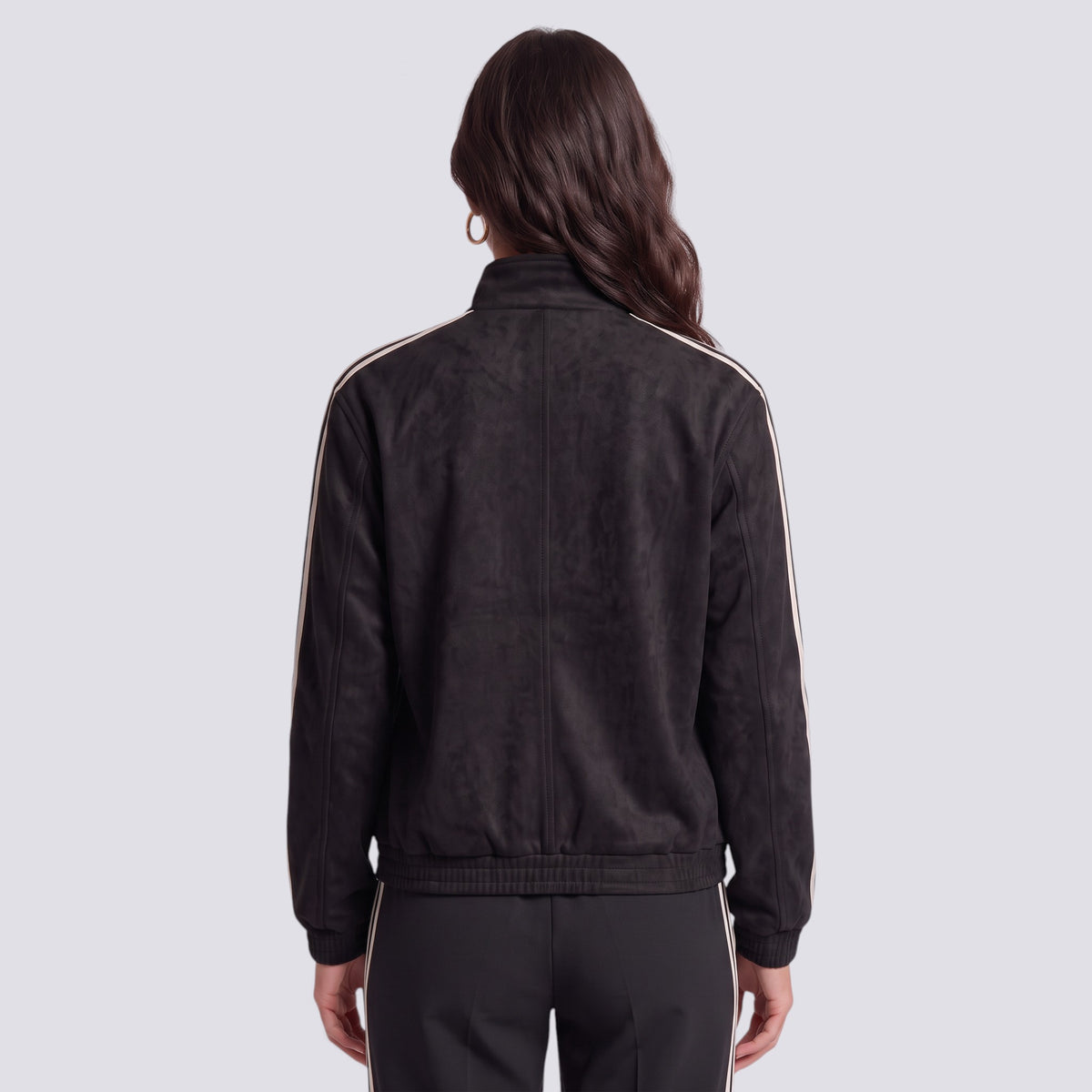 Chaqueta Hombre Efecto Ante Cuello Alto