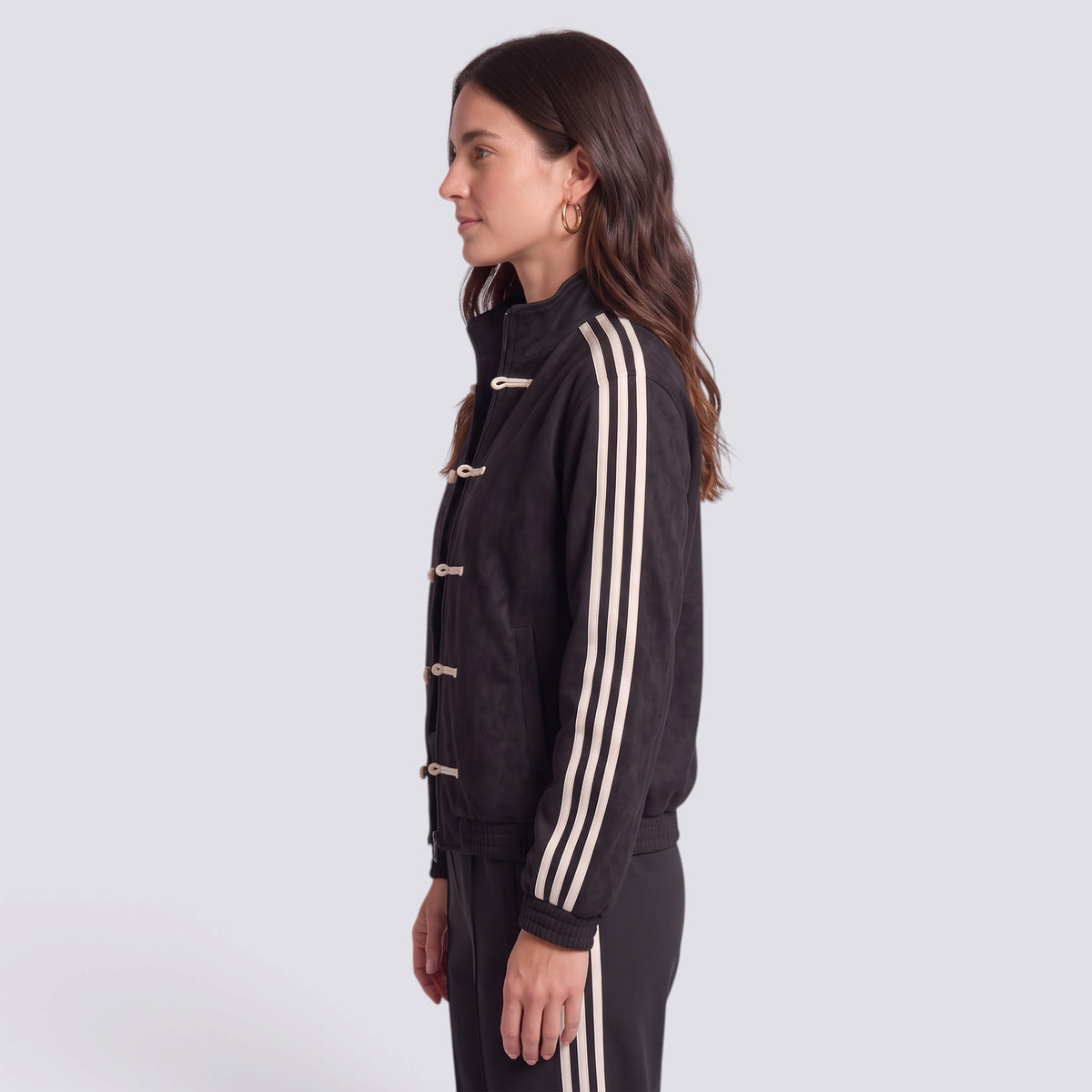 Chaqueta Hombre Efecto Ante Cuello Alto