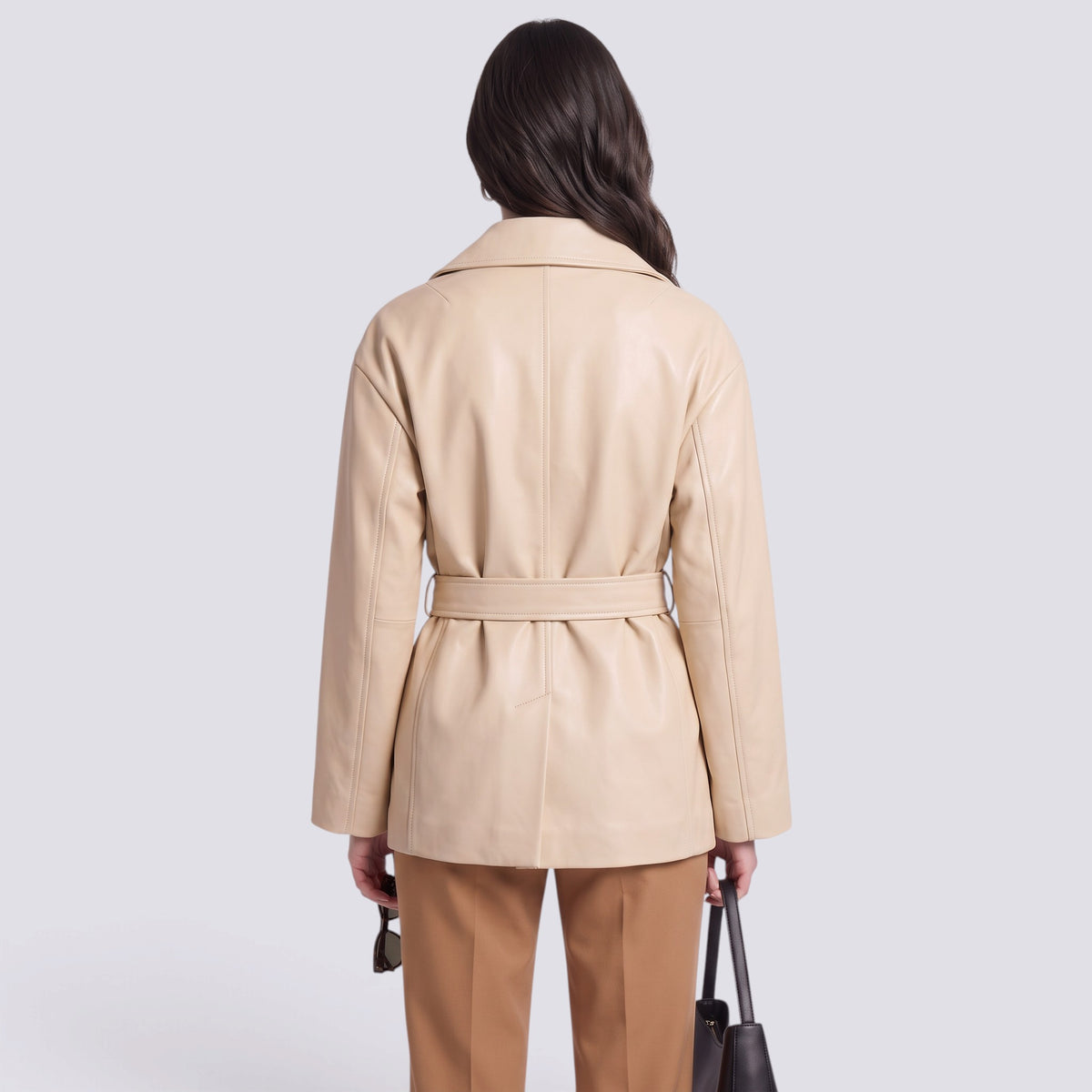 Chaqueta Mujer Elegante con Cinturón