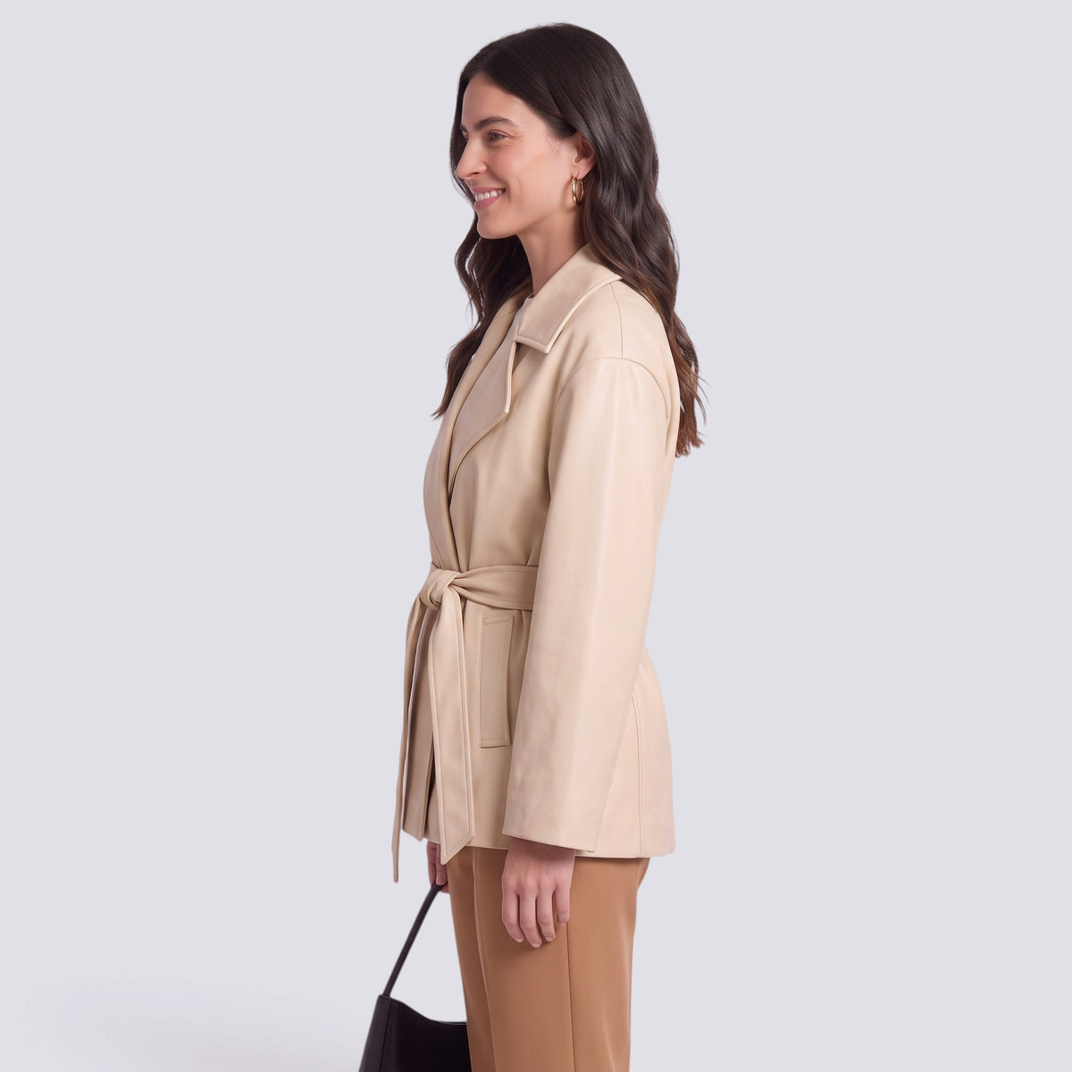 Chaqueta Mujer Elegante con Cinturón