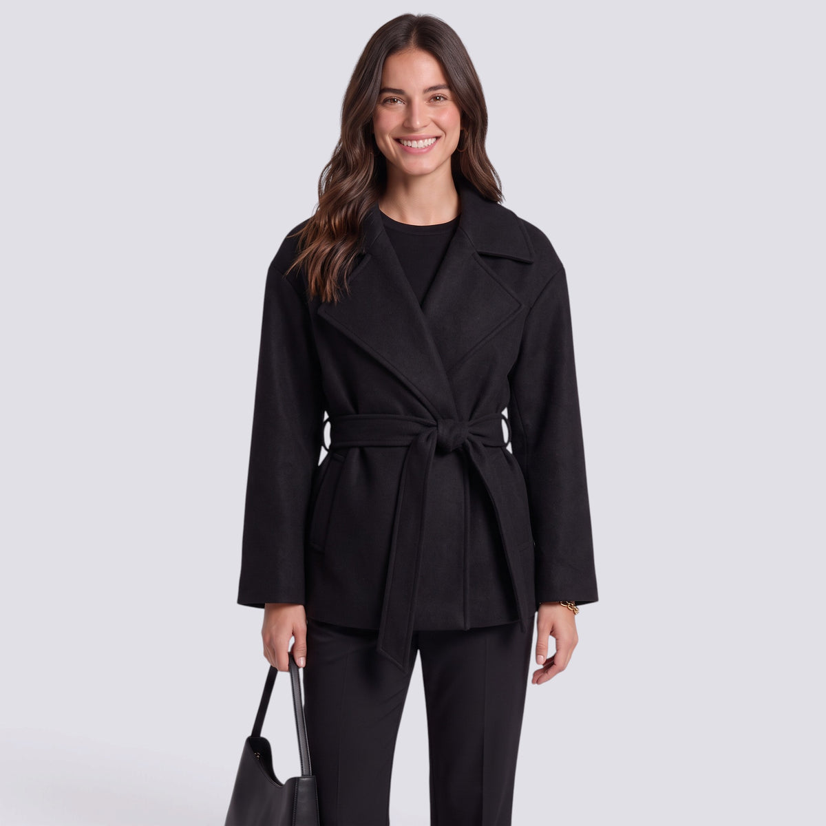 Chaqueta Mujer Elegante con Cinturón