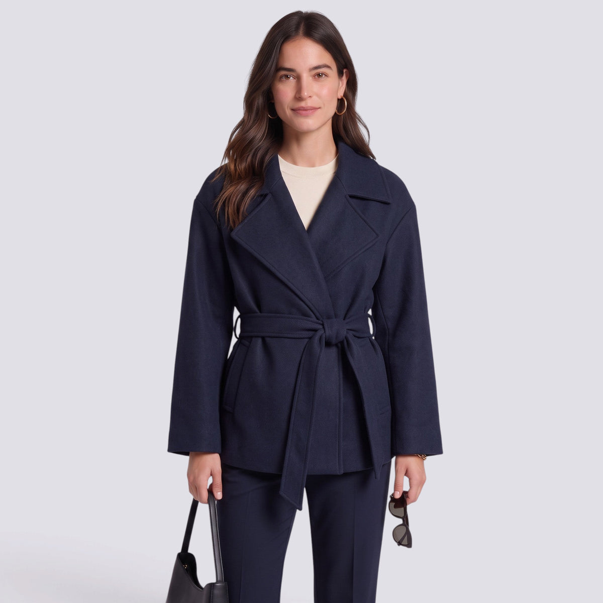 Chaqueta Mujer Elegante con Cinturón