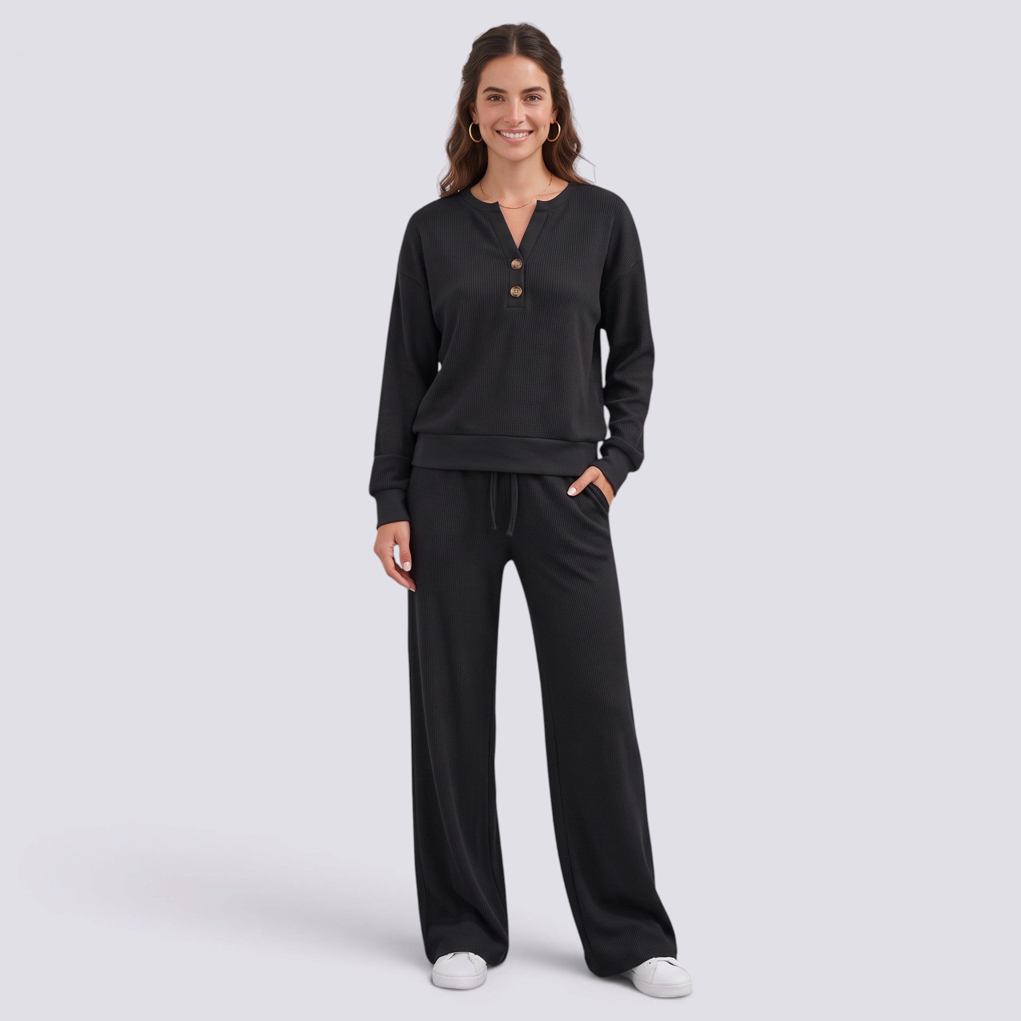 Conjunto Mujer Dos Piezas Pantalón Ancho