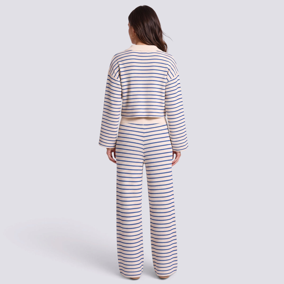 Conjunto Mujer de Punto a Rayas